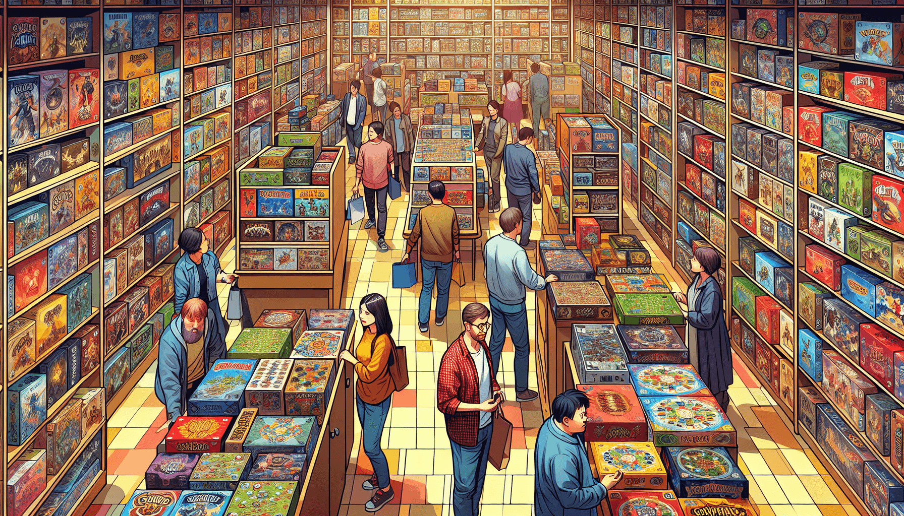 Busy board game store