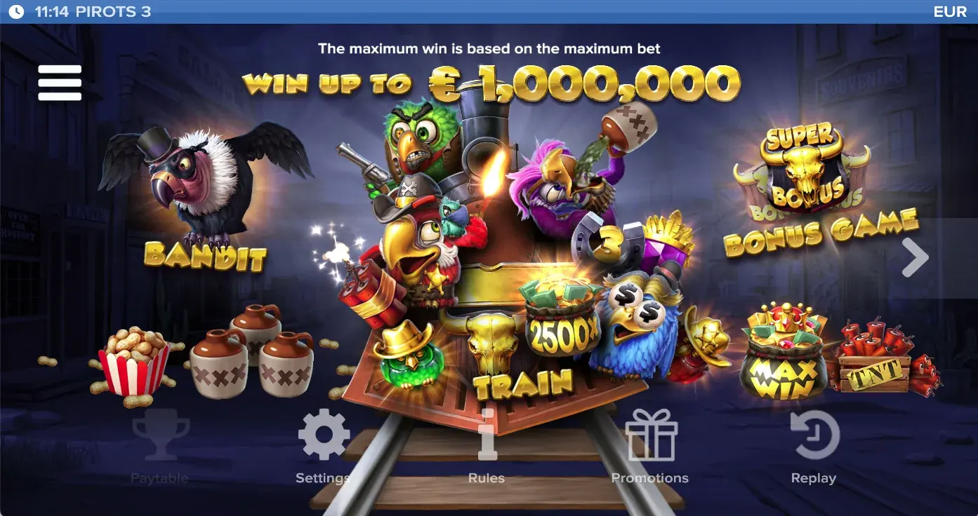 Pirots 3 pay table at level 1
